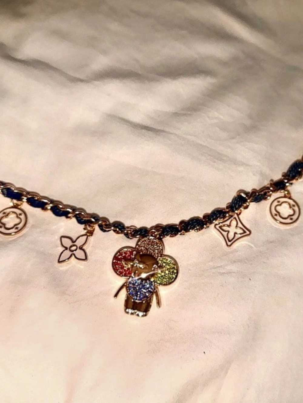 Louis Vuitton LV x TM Charms Bracelet Gold & Blue